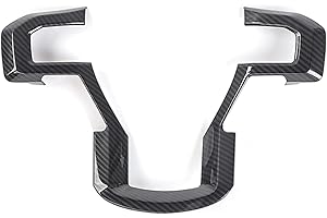 Keptrim for F-150 ABS Carbon Fiber Steering Wheel Cover Trim for 2015 2016 2017 2018 2019 2020 Ford F150, for 2017-2022 F250 F350, for 2018-2021 Ford Expedition