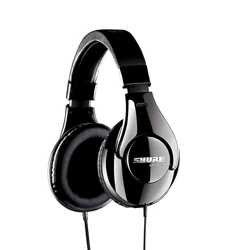 Shure SRH240A Professional Quality Headphones - for Home Recording & Everyday Listening, 40mm Neodymium Dynamic Drivers for Full Bass and Detailed Highs, Threaded 1/4 (6.3 mm) Nickel-Plated Adapter