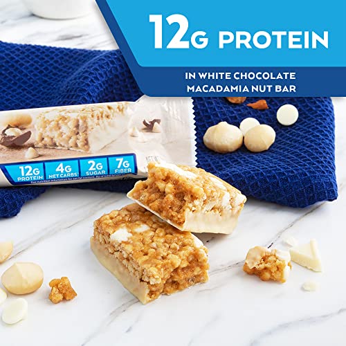 Atkins Snack Bar, White Chocolate Macadamia, Made with Real Almond Butter, Naturally Flavored