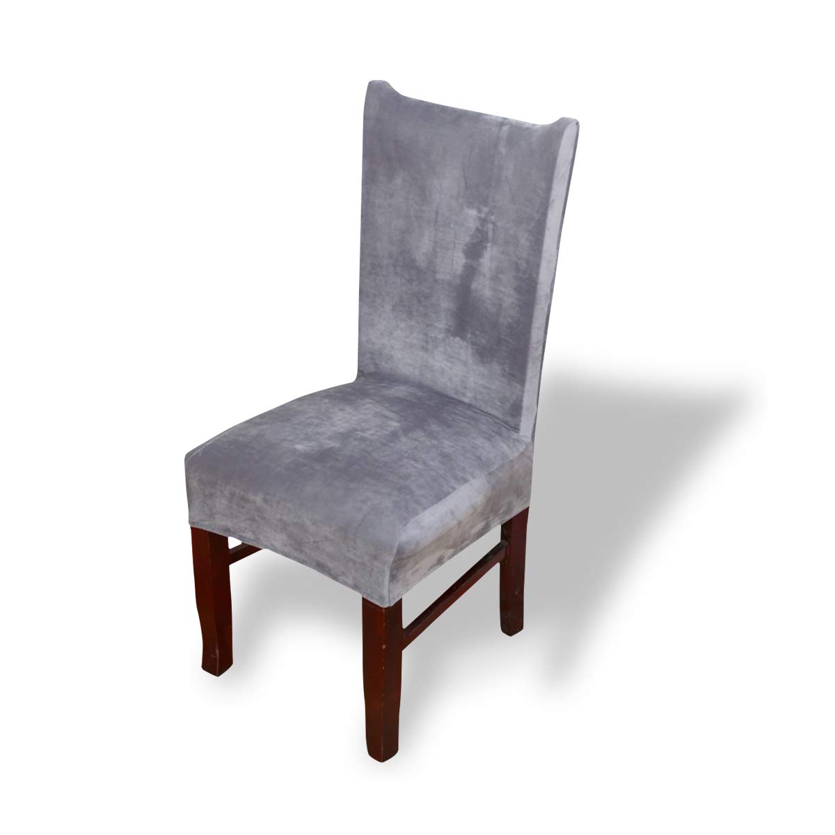 Fashion·LIFE Chair Covers Stretch Spandex High Back Chair Slipcover Dining Room Chair Slipcovers Set of 6 Stretch Removable Washable Dining Chair Protector for Hotel,Home (Gray, Set of 6)