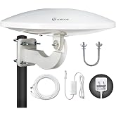 Outdoor TV Antenna -Antop Omni-Directional 360 Degree Reception Antenna Outdoor, Attic,RV Used, 65 Miles Range Amplifier Boos