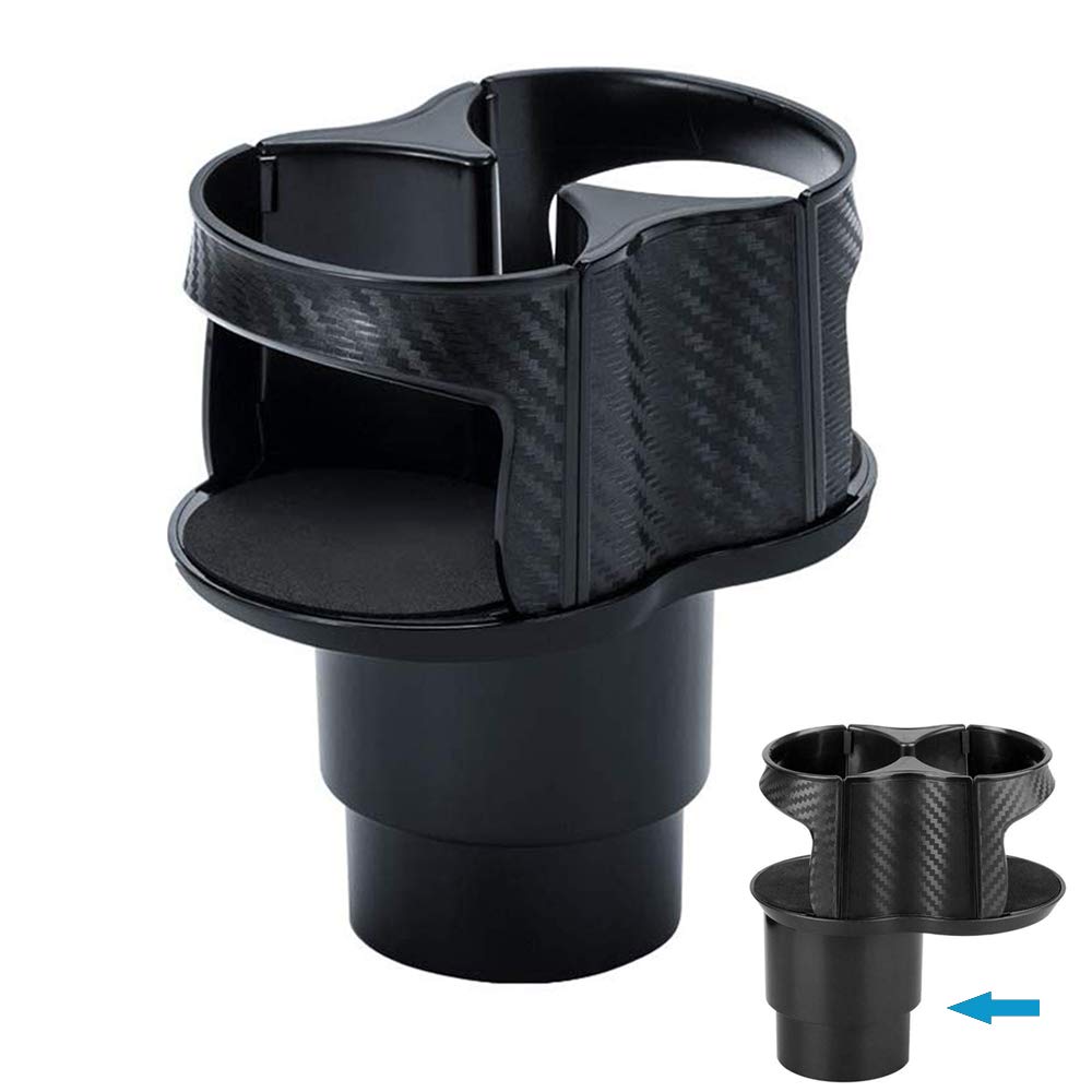 Heart Horse Car Center Console Dual Cup Holder Expander for Drinks,2 In 1 Multifunctional 2 Cup Mount Extender with Adjustable Base,Universal Detachable Water Bottle Holder for Cars （2-IN-1）