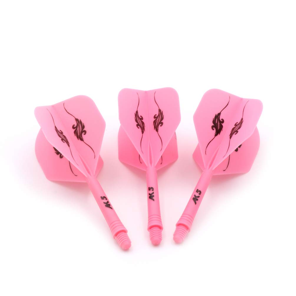 CUESOUL ROST Integrated Dartpfeile Schäfte Shafts and Darts Flights Standard Shape,Set of 3 pcs Unique Designed Pattern(CSAK-56XHB)