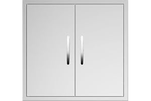 OUKIDR Outdoor Kitchen Doors 24W X 24H Inch Stainless Steel BBQ Access Door for Outdoor Kitchen Cabinet, Grill Station and BBQ Island