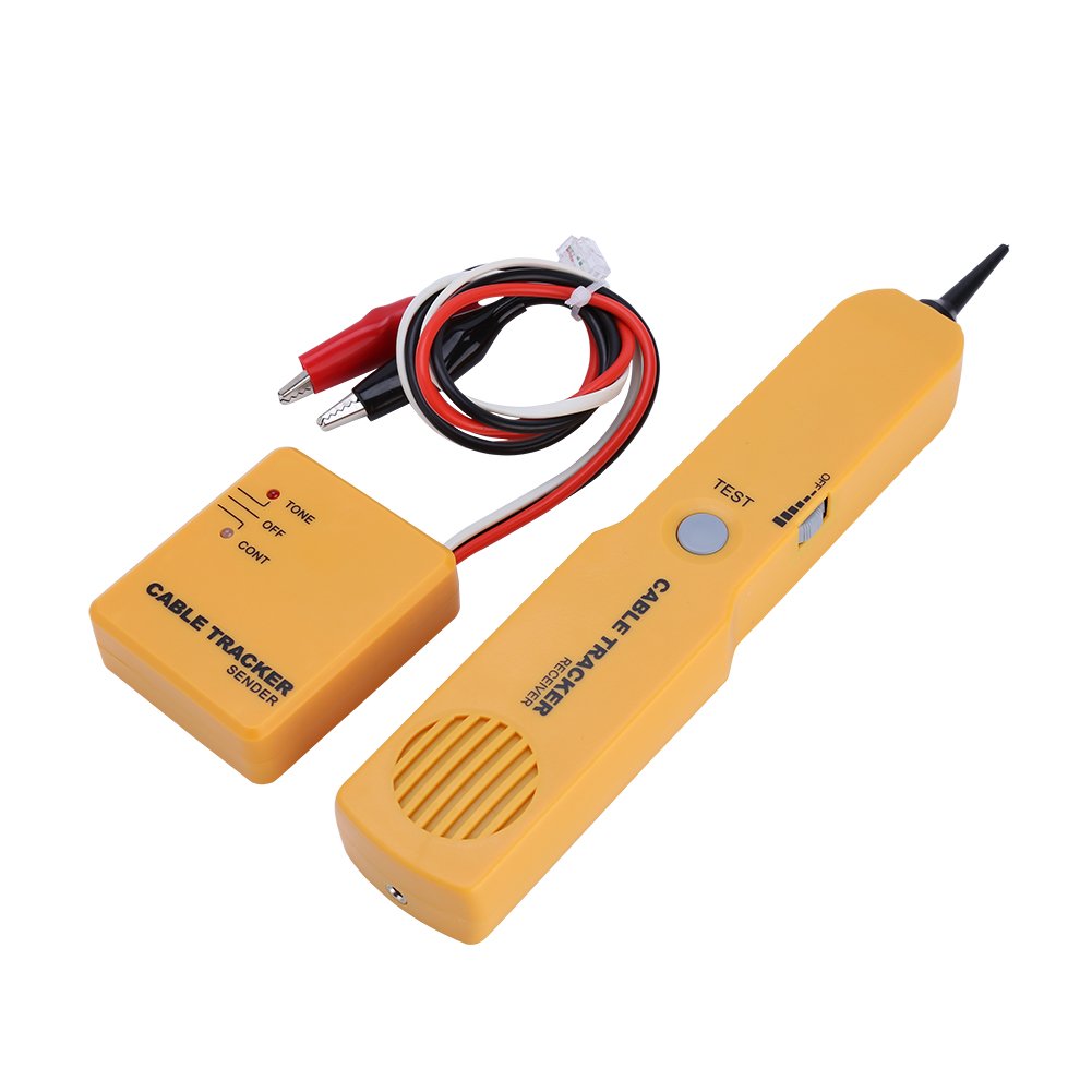 RJ11 Cable Tester Line Finder Portable Network Cable Tester Toner Multifunction Wire Tester Line Detector for Network Cable Collation, Telephone Line Tester, Continuity Checking