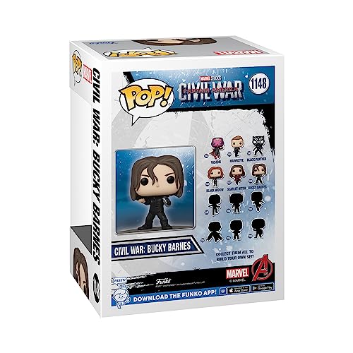 Funko POP! Marvel: Civil War Build A Scene - Winter Soldier - Bucky 6th - Captain America - Collectable Vinyl Figure - Gift Idea - Official Merchandise - for Kids & Adults