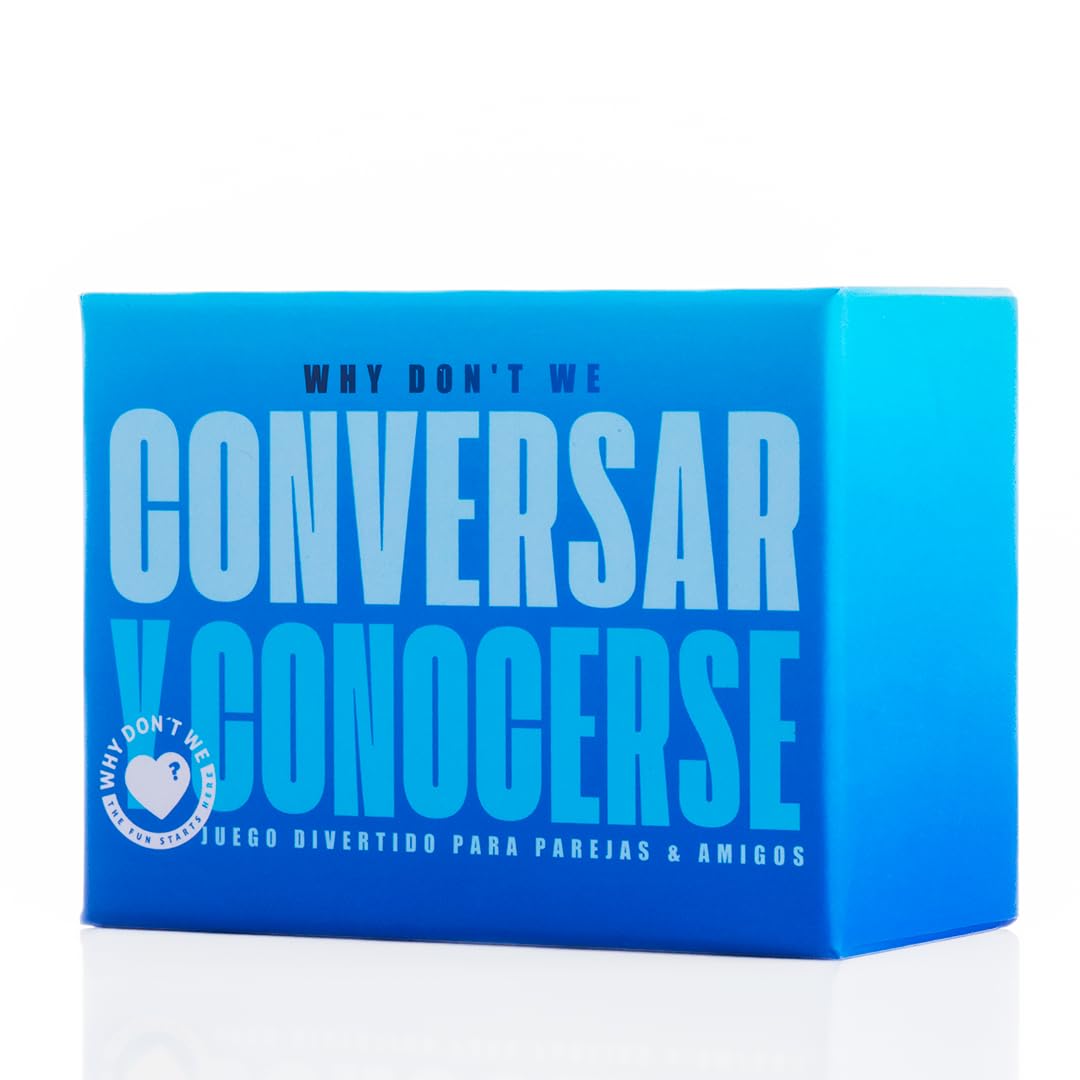 Why Don't We Conversar y Conocerse in Spanish 120 Cards with Questions, Games, Conversations & More. Fun Game for Adults and Gift for Couples.