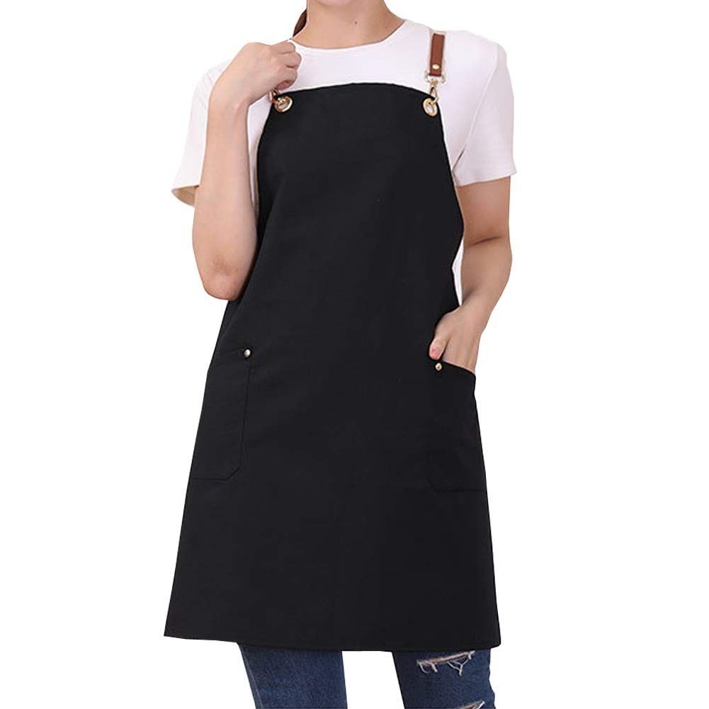 Apron Cotton Canvas Machine Washable Aprons for Girls Ladies Adjustable Straps