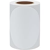 Hybsk White Permanent Color-Code Dot Stickers Round Semi Gloss Paper Stickers Adhesive Label (4 inch)