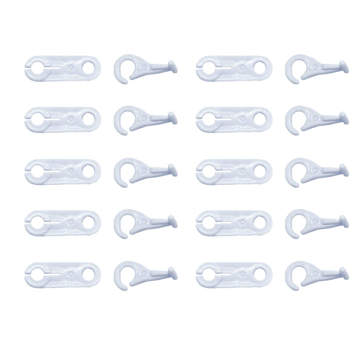 Yoogeer 10 Pairs Replacement Parts for Thomas Train Trackmaster Toys Couplers Hooks Eyes -White