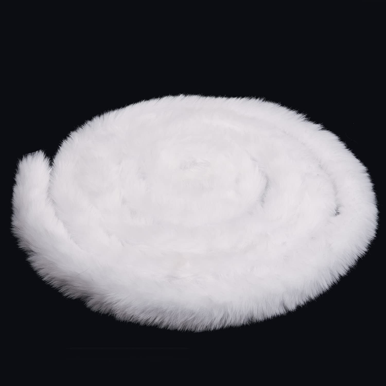 UNVOJL 6.5 Feet Faux Fur Trim White Faux Fur Furry Ribbon Costume Accessories