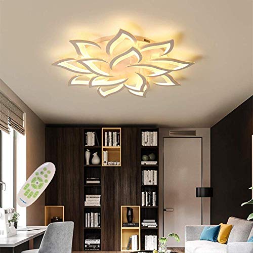 Led Ceiling Light Dimmable Living Room Lamp With Remote Control Colour Changing Bedroom Ceiling Light Modern Ceiling Lighting Chandelier Lamp Dimming 14 Heads/Ø100Cm/39.3In
