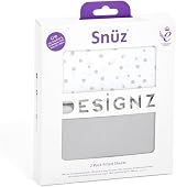 Snuz Bedside Crib Fitted Sheet 2 Pack 44x80cm Grey Spot Jersey Cotton view 4