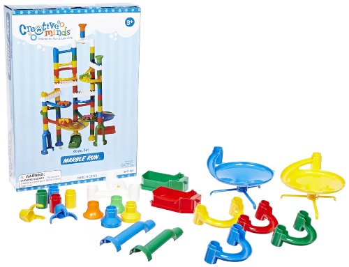 Marvel Education Marble Run Kit with 12 Marbles - 68 Piece Set