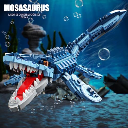 TYCOLE Mosasaurus Dinosaurios Juguetes 805 Piezas, Dinosaurio Juego de Construcción, Regalo para Niños y Niñas 7+, Halloween, Navidad y Cumpleaños
