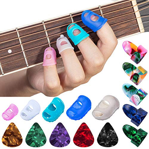 35Pcs Guitar Finger Protector, Silicone Guards Fingertip Protectors