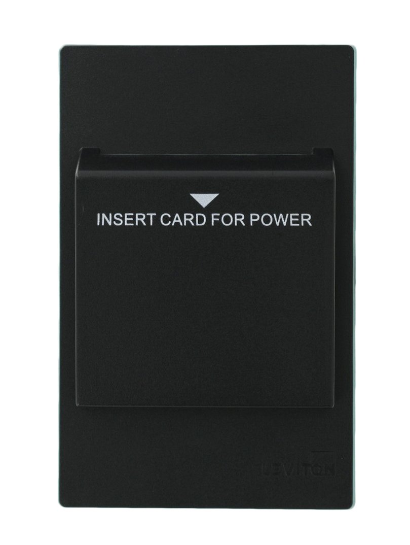 Photo 1 of Leviton HKSWP-E Hospitality Key Card Switch Faceplate, Ebony