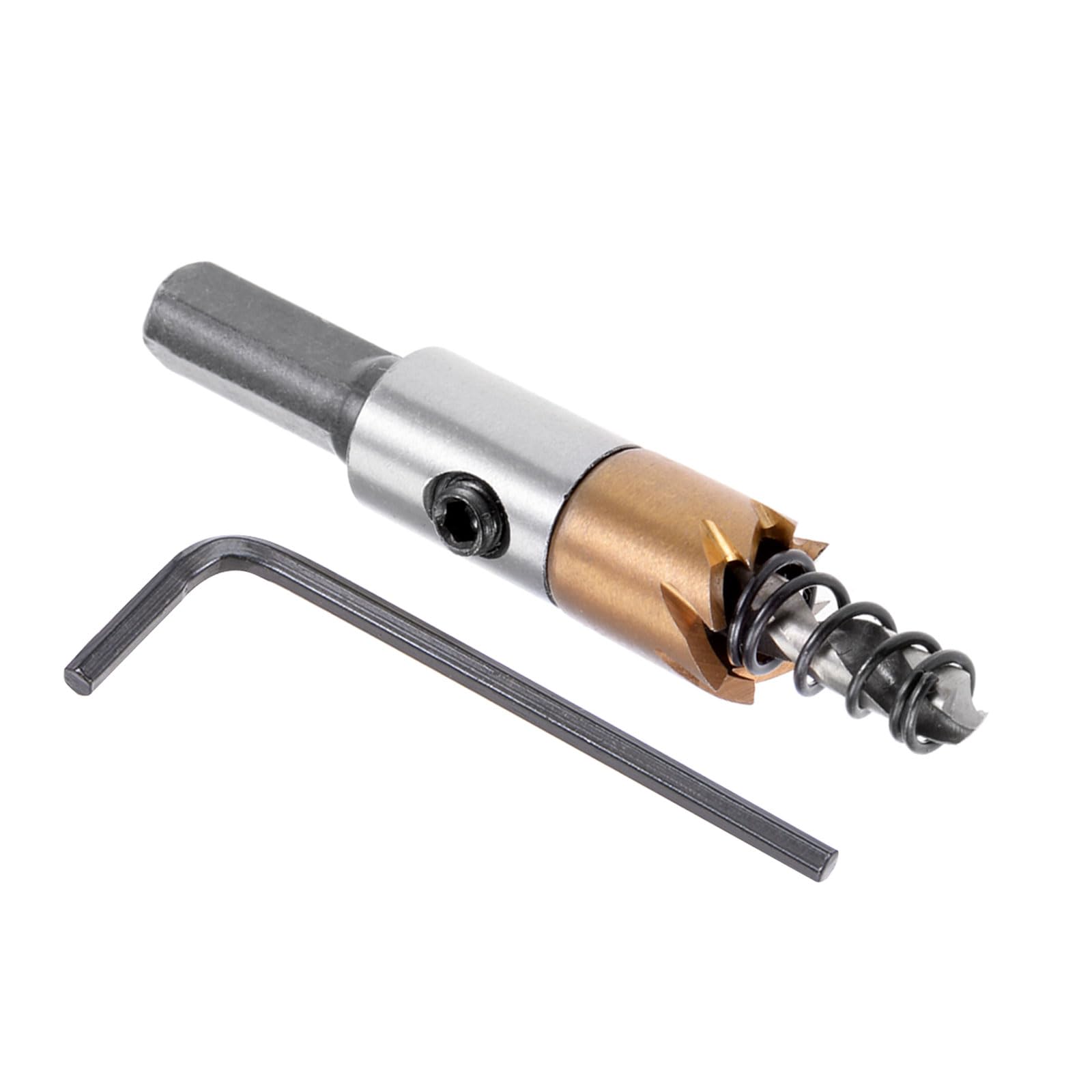 Kozelo 1pcs Hole Saw - [12mm] HSS (High Speed Steel) 4341 Drill Bit Hole Cutter for Stainless Steel Aluminum Metal Wood Plastic Use, Titanium Plated, Triangular Shank