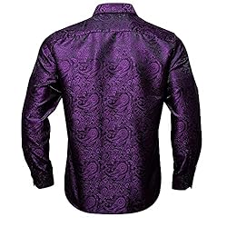 Barry.Wang Men Shirts,Paisley Flower Woven Silk