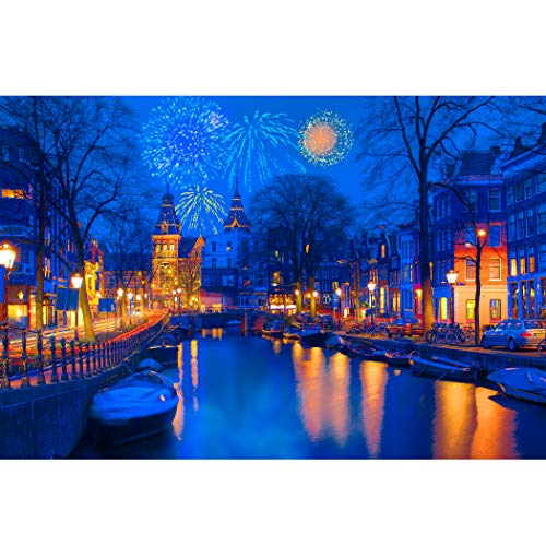 Lavievert 1000 Piece Jigsaw Puzzle Game for Adults and Kids - Amsterdam in The Night