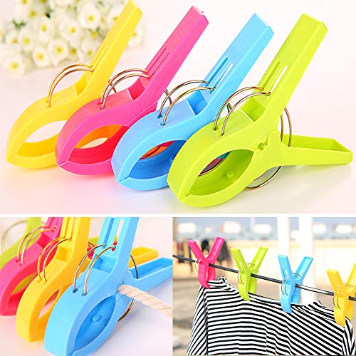 Spurtar 8pc Towel Clips For Beach Chairs, Cruise Sun Loungers Chair, Pool Clothes Quilt Blanket