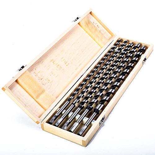 Auger Drill Bit Set 5pcs Steel Ship Auger Drill Bit Extra Long Drill