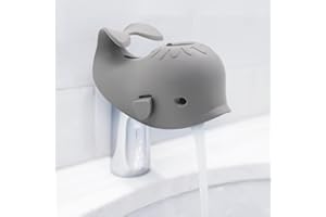 UMUACCAN Baby Bathtub Faucet Cover, Faucet Cover Baby Bathtub Spout Cover, Bath Spout Protective Cover, Bathtub Safety Spout Guard, Baby Safety Protection Silicone Kit, Grey Whale Protector