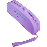 Mao'er Portable Storage Bag. Makeup Bag, Pencil Case, Coin Purse. Silicone material, zipper closure. Storage of small items suitable for daily life, travel, office and study(Purple)