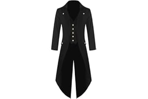 Runcati Mens Steampunk Victorian Jacket Gothic Tailcoat Costume Vintage Tuxedo Viking Renaissance Pirate Halloween Coats