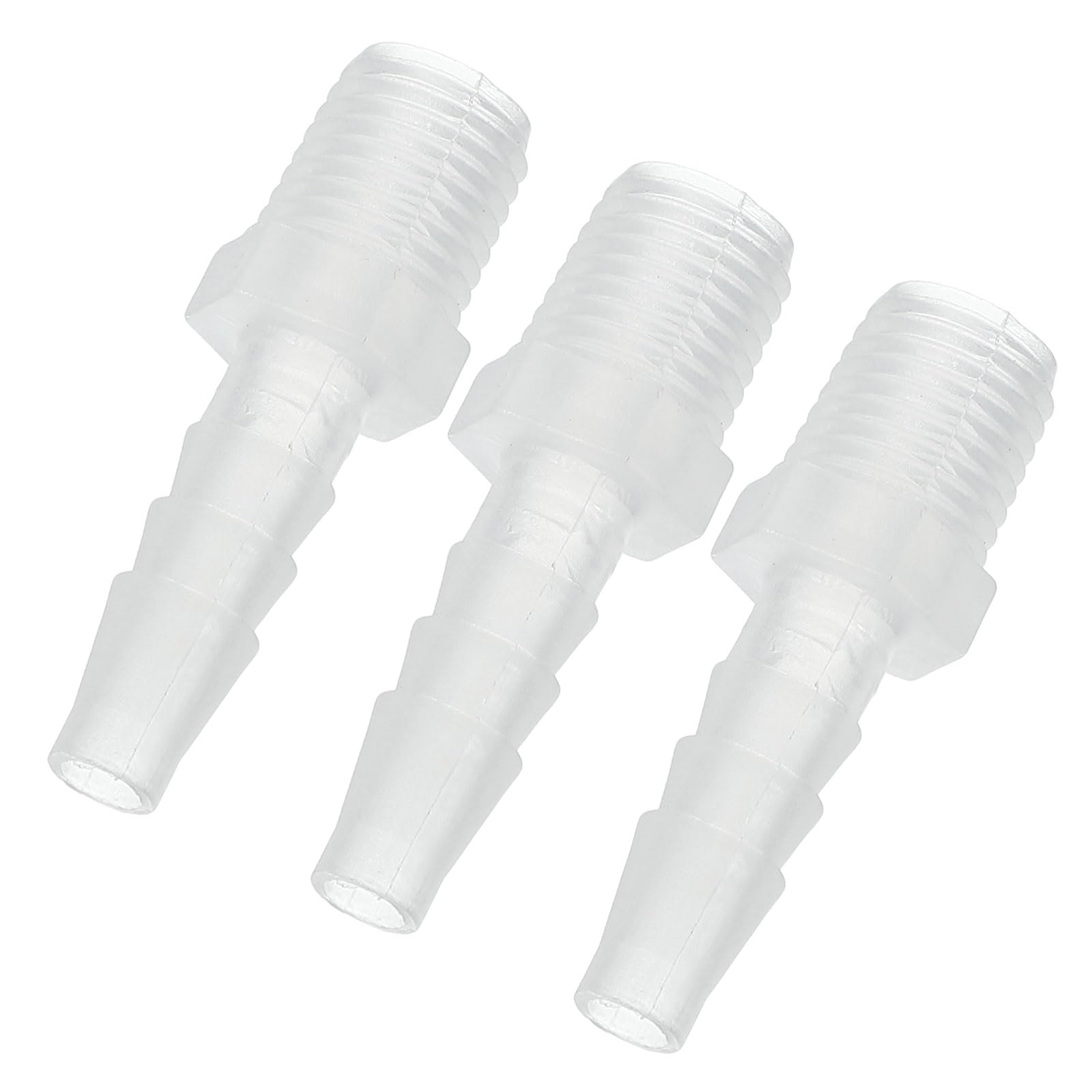 PATIKIL 1/4" Barb x 1/4" G Male Connector, 3 Pcs Plastic Hose Barb Fitting Industrial Hose Barb to Pipe Fitting Connect for Water Liquid Air Fuel