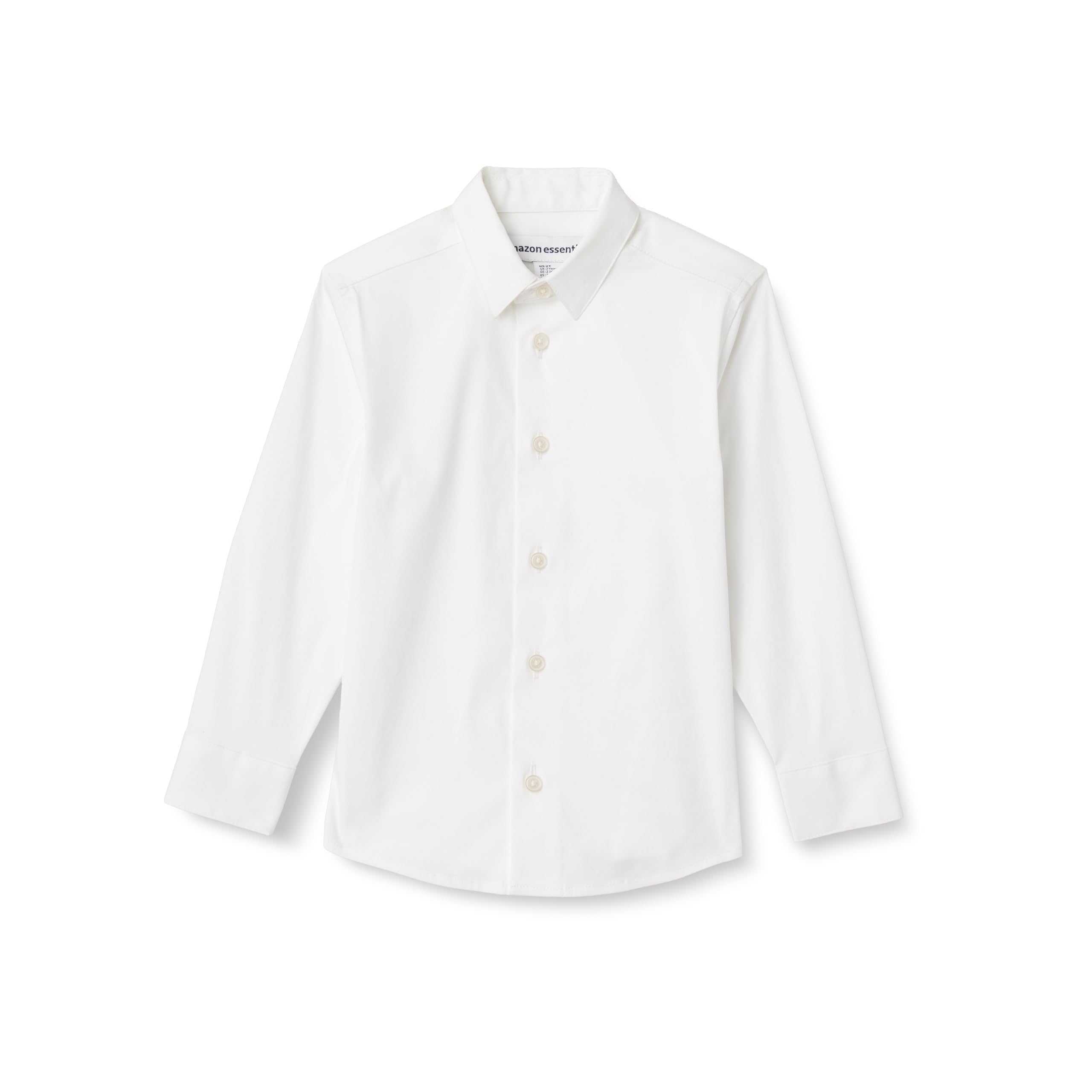 Photo 1 of Amazon Essentials Boys' Long Sleeve Dress Shirt, White, 6