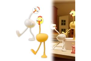OEKYTOY Changeable Shape Funny Night Light,2026 New Mini Chicken Night Lights for Boys and Girls 3 Level Adjustable Night Light for Bedroom and Christmas Decorations (White +Yellow)