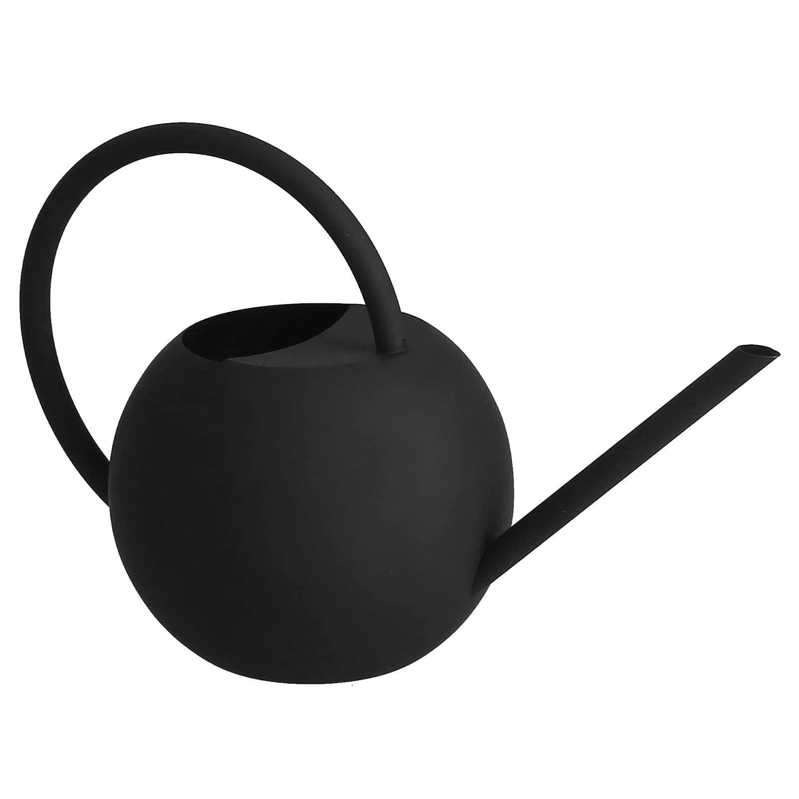 Long Spout Watering Can, 400Ml Stainless Steel Metal Watering Pot For Outdoor And Indoor Plants Decorative Black Colored Watering Can For Gardening Family Gardening