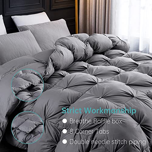 Three Geese Pinch Pleat Goose Feathers Down Comforter King Size Duvet