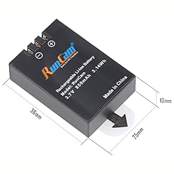 RunCam 850mAh 3.7V Removable Camera Battery 6 2 2