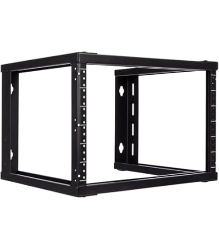RIVECO 18U 19" Wall Mount Server Rack – 17.7" Deep 2 Post Open