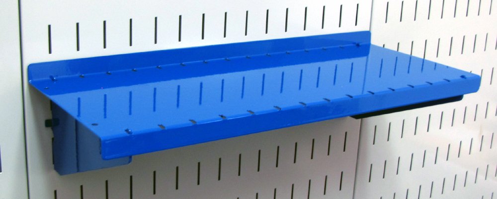 Wall Control Pegboard Shelf 6in Deep Pegboard Shelf Assembly Pegboard and Slotted Tool Board – Blue