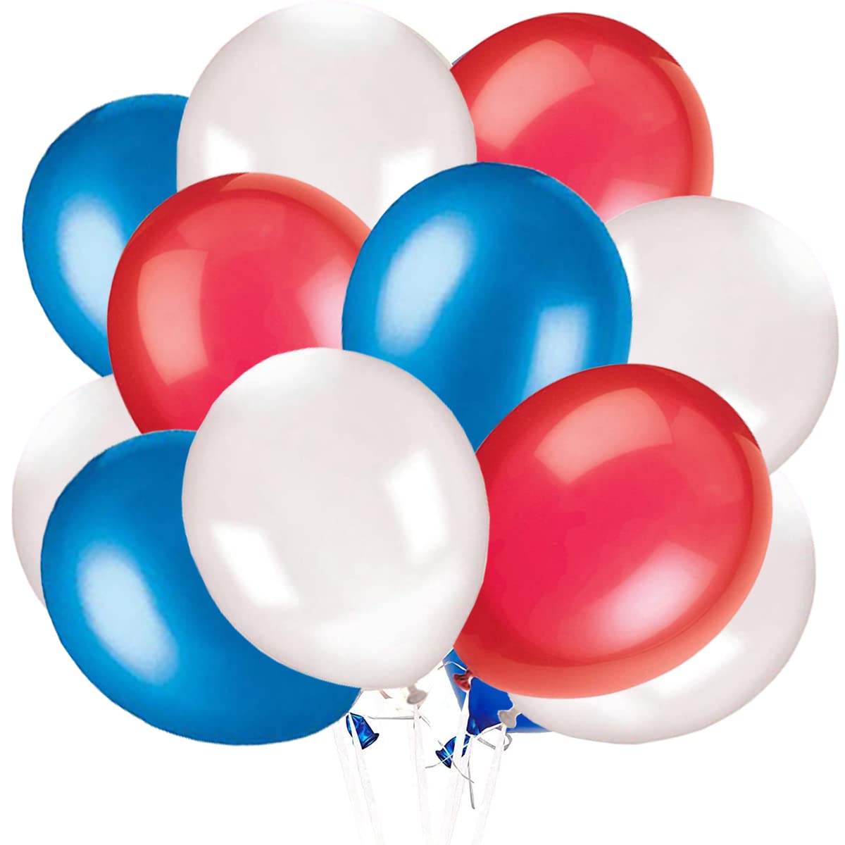 60 pcs Red White and Blue Latex Balloons for 2022 VE Day Celebration and Queen's Platinum Jubilee Decorations Great Britain 70th Royal Theme Celebration