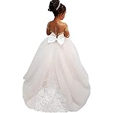 MuchXi Lovely Lace Flower Girls Dresses Kids First Communion Dress Princess Wedding Pageant Ball Gown