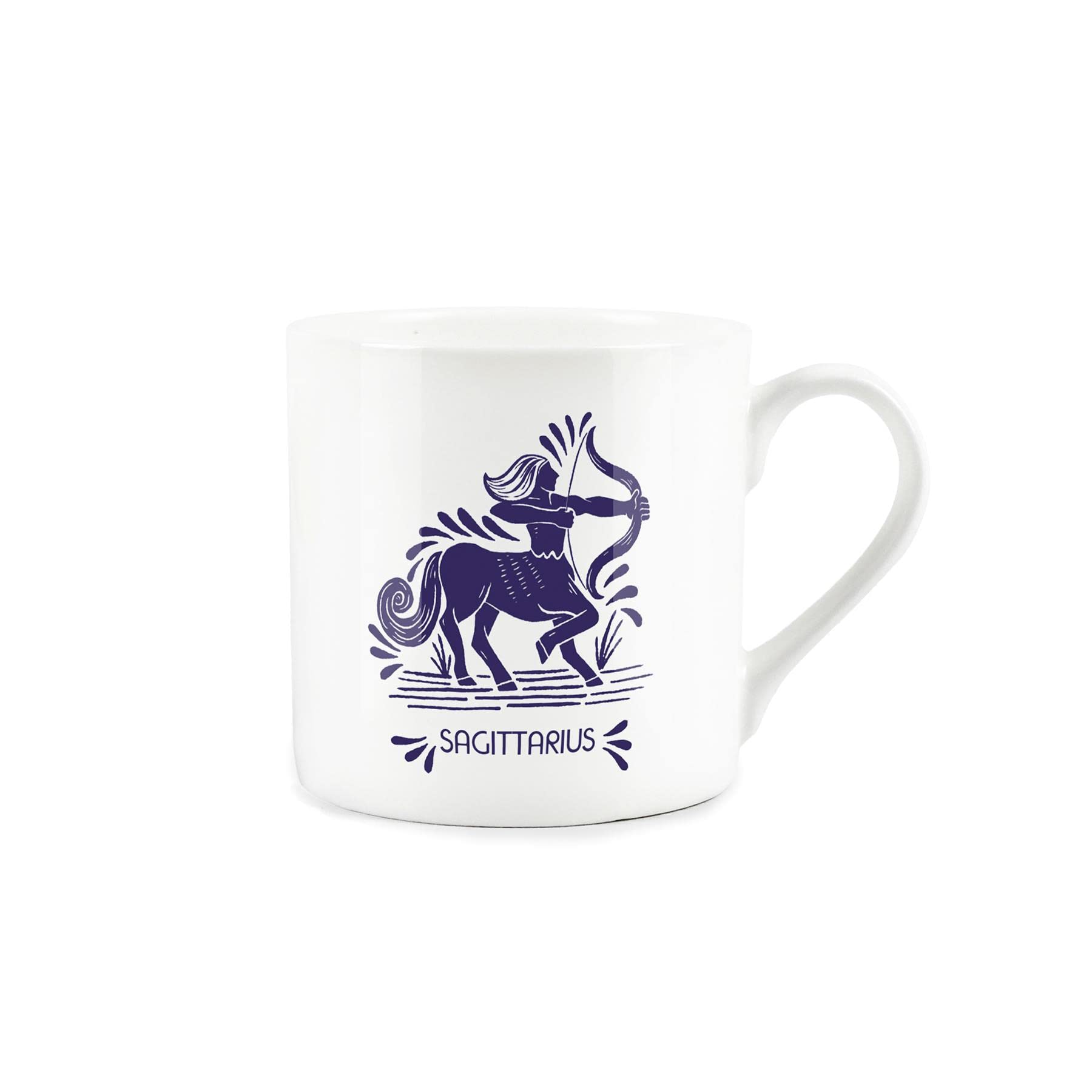 Sagittarius Mug - Purple & White Bone China Coffee/Tea Present Zodiac Star Sign Gift