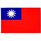 AZ FLAG - Taiwan Flag - 3x5 Ft - 100D Polyester Taiwanese Banner with Two Metal Grommets - Fade Resistant - Vivid Colors - 3' x 5' Feet - 150x90 Cm
