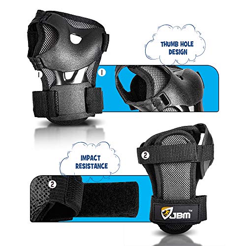 JBM Kid/Youth/Adult Knee Elbow Pads Wrist Guards Protective Gear Skate