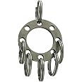 TIKING EDC Titanium Accessories UFO UNI-FLEX Organizer Keyring+6pcs 12mm Ti Micro Rings Ti Color