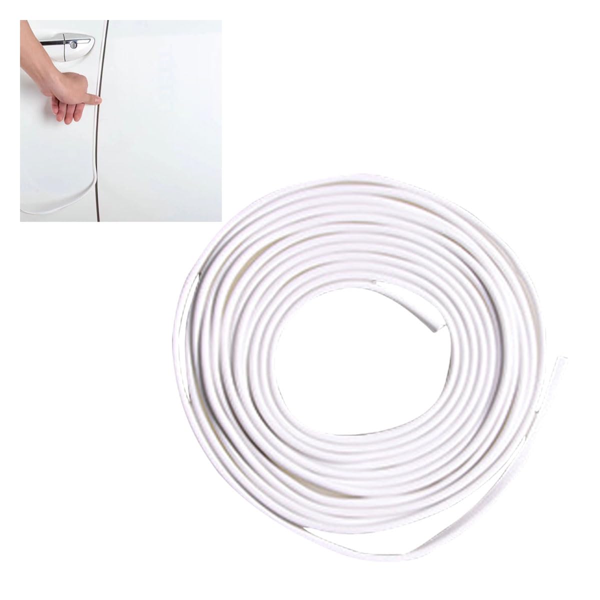Photo 1 of 32Ft(10M) Edge Protector - Anti-Collision Strip, No Glue Car Entry Guard, Automotive Trim Protective Strip (White)