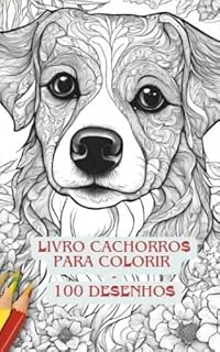 Livro Ebook Cachorros para Colorir - 100 desenhos