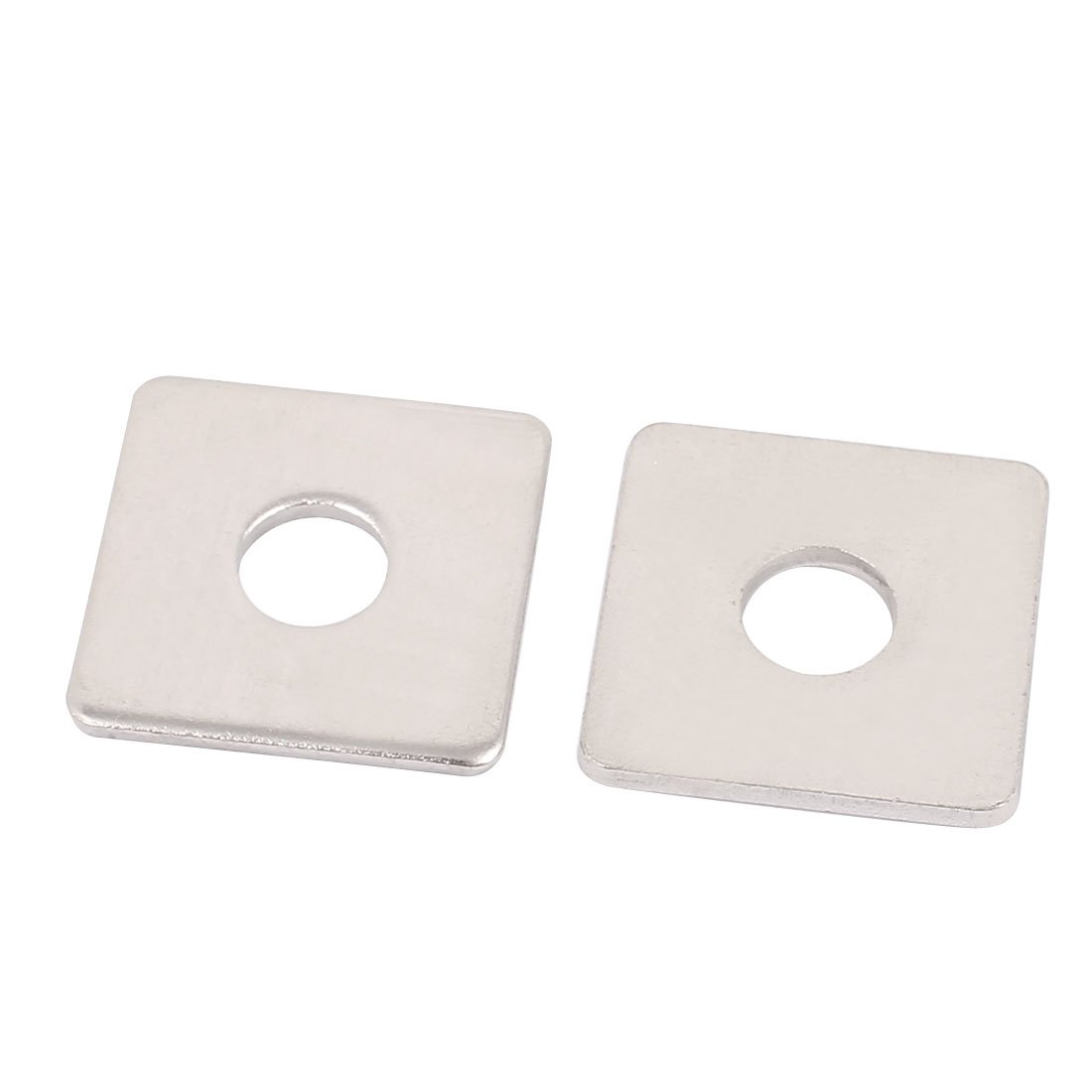 Sourcingmap M8 x 25mm Square Stainless Steel Flat Repair Plate Silver Tone 2pcs