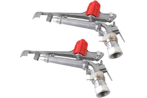 NICCOO 1.5" Agriculture Farm Irrigation Sprinkler Lawn Sprinkler Irrigation Spray Gun Large-Area Watering Spray 360° Rotary Farm Lawn Garden Irrigation, Pack of 2