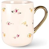 Fringe Studio Josephine Ceramic Mug, PAINTED DITSY 3.25" DIA. X 4.38" H, 12 FL.OZ, Memento Collection (770028)