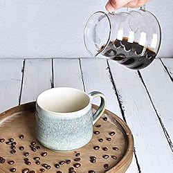 Bosmarlin Large Ceramic Wide Coffee Latte Mug Set