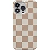 Casely iPhone 13 Pro Case | Fit Check | Neutral Checkerboard | Compatible with MagSafe | Classic Ultra Slim Design